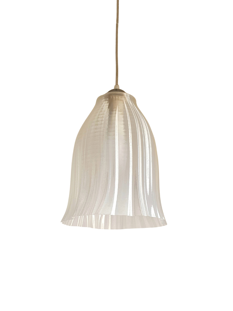 Floral Narrow pendant light with a delicate floral design, offering a subtle, nature-inspired ambiance for modern interiors