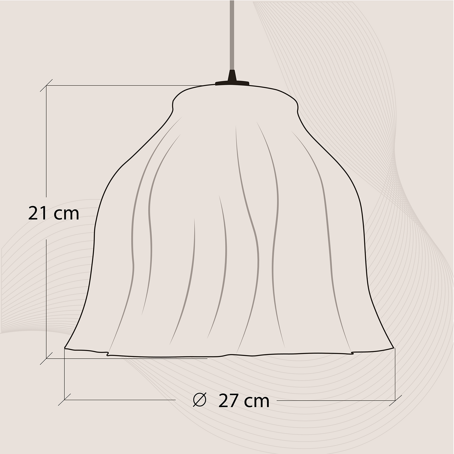 Bhilight Floral Wide White Pendant Lamp