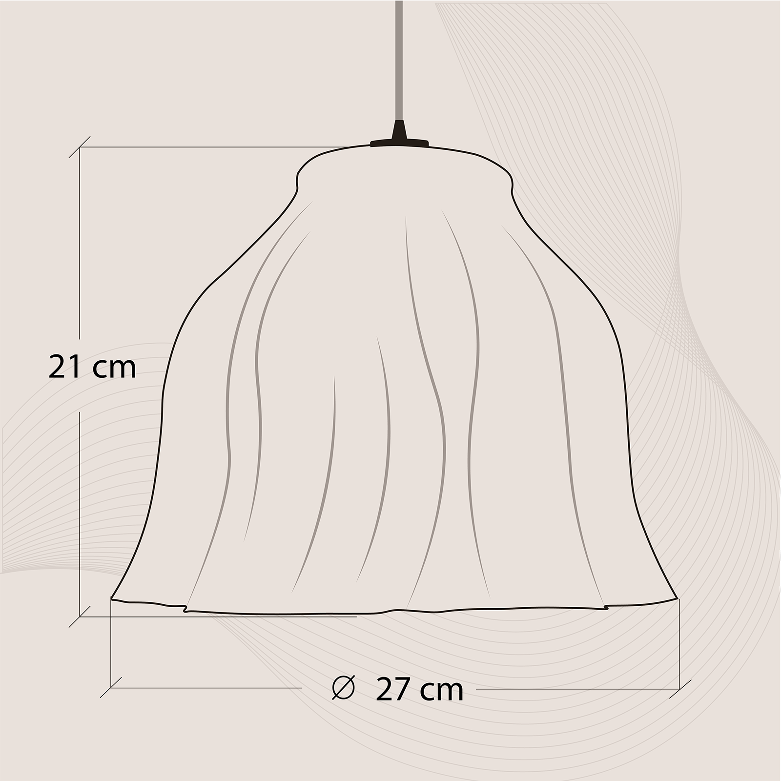 Bhilight Floral Wide White Pendant Lamp