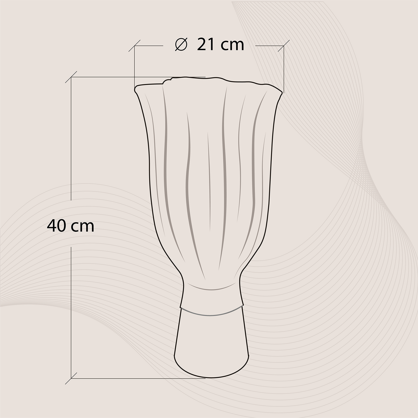 Dimensions of Floral Table Lamp from Bhilight India