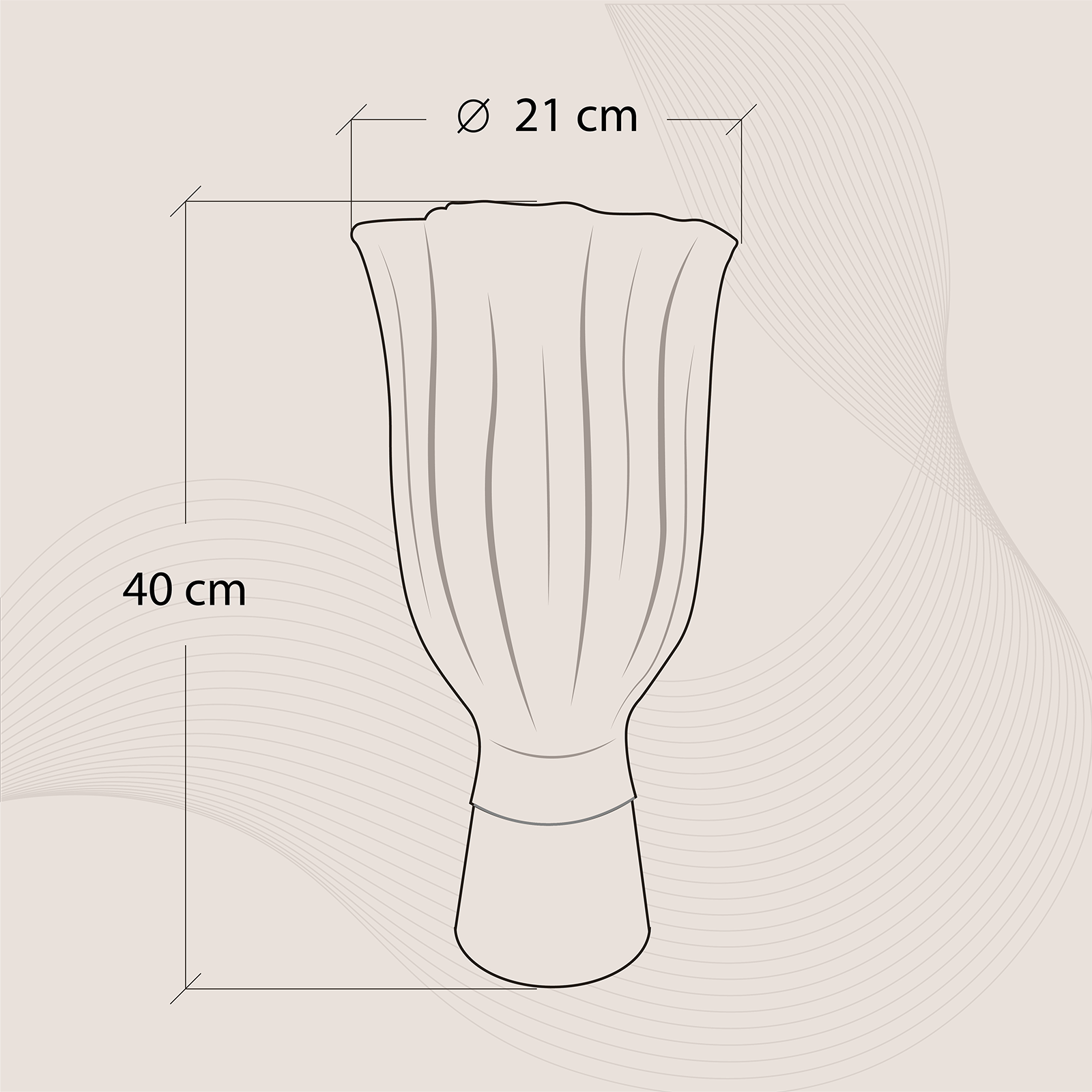Dimensions of Floral Table Lamp from Bhilight India
