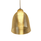 Bell-shaped pendant light with a warm, inviting glow, perfect for accentuating a cozy atmosphere in any interior.