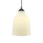 Bell-shaped pendant light glowing warmly, ideal for creating an inviting and cozy atmosphere in any room.